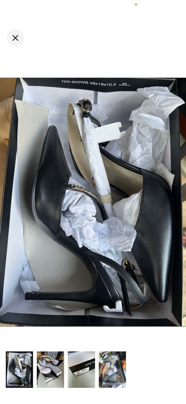 Buy Nine West Finest3 Sling Back Heeled Sandals In Black
